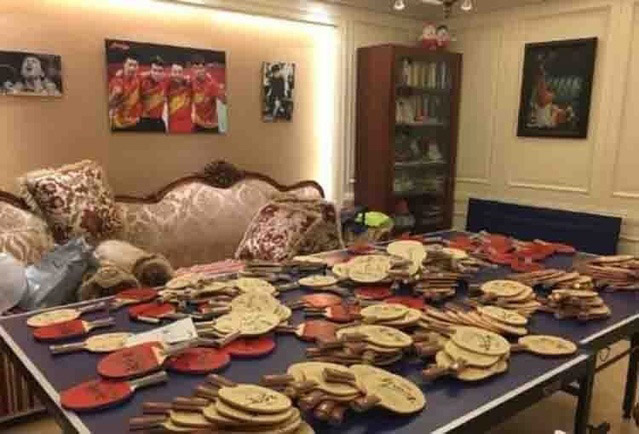 劉國梁家中乒乓元素內飾